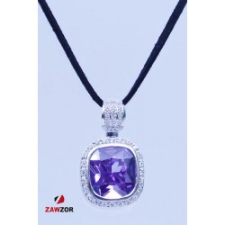 Amethyst Silver Pendant 