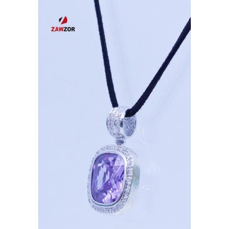 Amethyst Silver Pendant 