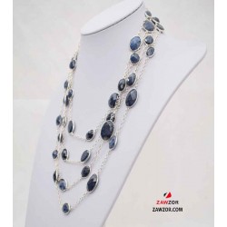 Sterling Silver Sapphire Necklace 