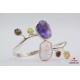 Sterling Silver Gemstone Bangle 